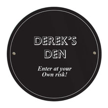 Load image into Gallery viewer, Personalised black house plaque gift for birthdays or Father’s Day