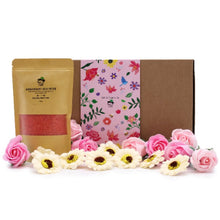 Load image into Gallery viewer, Wild Hare soap flower box with relaxing bath salt blend