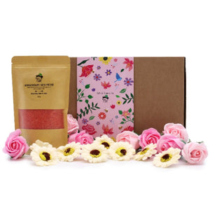 Wild Hare soap flower box with relaxing bath salt blend