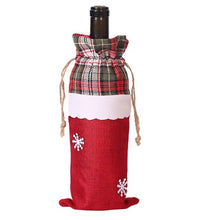 Load image into Gallery viewer, Reusable Christmas wine bottle covers for gifts