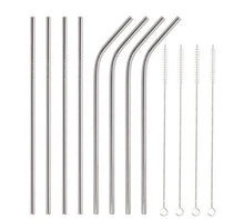 Load image into Gallery viewer, Steel straws reusable eco kitchen accessory