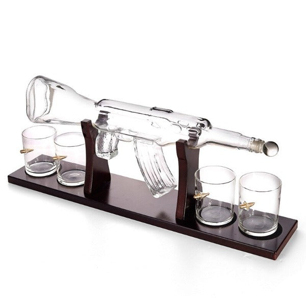 red wine decanter-crystal decanter-decanters-port decanter-gun decanter uk-tommy gun decanter-whiskey decanter-ak47 decanter-ak-47 whiskey bottle price-ak shaped decanter