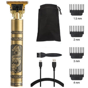 Men Hair Clippers, Professional Outliner Hair Trimmer Cordless, Mens Beard Trimmer, Wireless Hair Cutting Kit for Barbers, USB Rechargeable, Black and gold