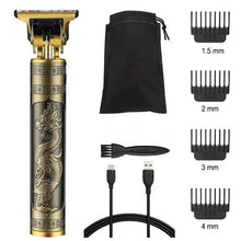 Load image into Gallery viewer, Men Hair Clippers, Professional Outliner Hair Trimmer Cordless, Mens Beard Trimmer, Wireless Hair Cutting Kit for Barbers, USB Rechargeable, Black and gold