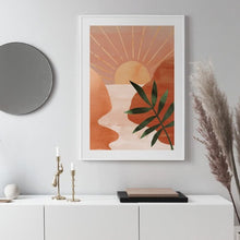 Load image into Gallery viewer, boho abstract wall art-boho leaf wall art-boho canvas wall art-boho wall art-boho garden wall art-boho wall art uk