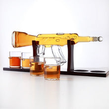 Load image into Gallery viewer, red wine decanter-crystal decanter-decanters-port decanter-gun decanter uk-tommy gun decanter-whiskey decanter-ak47 decanter-ak-47 whiskey bottle price-ak shaped decanter
