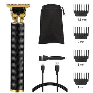 Men Hair Clippers, Professional Outliner Hair Trimmer Cordless, Mens Beard Trimmer, Wireless Hair Cutting Kit for Barbers, USB Rechargeable, Black and gold