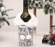 Load image into Gallery viewer, Red Christmas bottle cover perfect for wine lovers