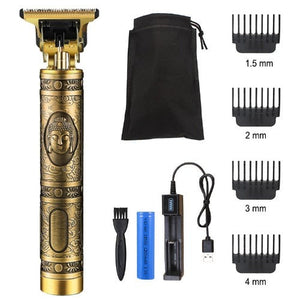 Men Hair Clippers, Professional Outliner Hair Trimmer Cordless, Mens Beard Trimmer, Wireless Hair Cutting Kit for Barbers, USB Rechargeable, Black and gold