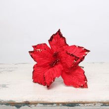 Load image into Gallery viewer, Christmas S/M/Large Poinsettia Glitter Flower Tree Hanging Xmas Decor UK