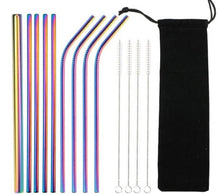 Load image into Gallery viewer, Stainless steel smoothie straws set