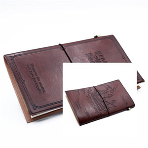 Stylish engraved leather-bound diary for journaling and notes