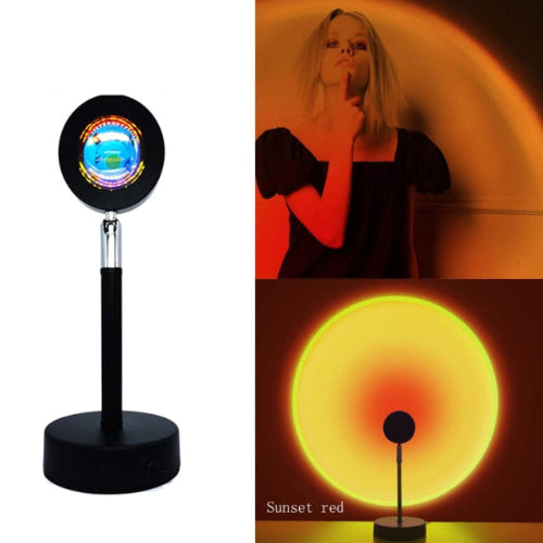 Color-changing sunset projection lamp for bedroom and aesthetic lighting