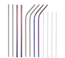 Load image into Gallery viewer, Sustainable reusable steel straws