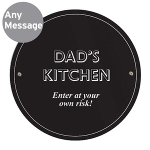 Unique garden gift engraved black house sign for him