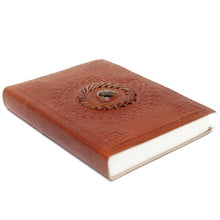 Load image into Gallery viewer, Unisex handmade leather diary notebook with rustic look