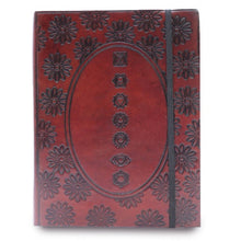 Load image into Gallery viewer, Vintage style handmade leather notebook with blank pages
