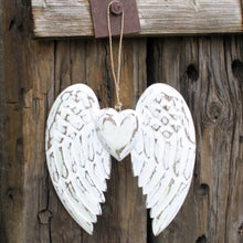 Load image into Gallery viewer, Handmade rustic wooden angel wings wall decoration ornament