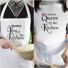 Load image into Gallery viewer, Personalised King of the Kitchen Apron-Apron Gifts for Men-Cooking Aprons UK-personalised apron uk-kitchen apron-apron for women-aprons for women-Cooking Aprons UK 