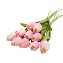Load image into Gallery viewer, Faux tulip flowers arranged in a bouquet