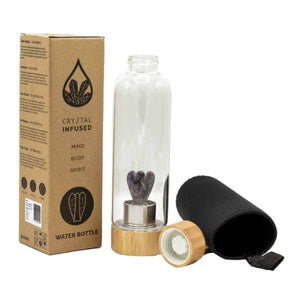Quartz healing crystal water bottle for spiritual balance