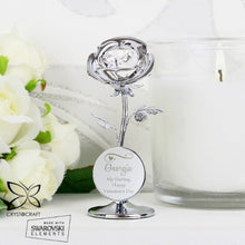Load image into Gallery viewer, Personalised crystal rose gift for anniversary or Valentine’s Day