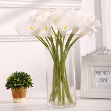 Load image into Gallery viewer, Artificial Calla Lily and tulip bouquet in vase for home decor