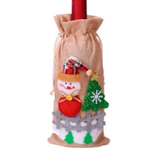 Load image into Gallery viewer, Decorative red and white Christmas wine bottle sleeves