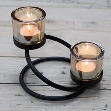 Load image into Gallery viewer, iron candle holder-antique cast iron candle holders-black iron candle holder-handmade wrought iron candle holders-wrought iron candle holders uk-cast iron tea light holder-glass-candle-holder-set-tea-light-candles-holder-set-gifts--crystal-candle-holder-glass-candles-candle-holder-wedding-ideas-romantic-home-bar-party-decoration-ornaments-candlestick