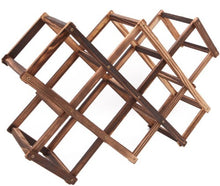 Load image into Gallery viewer, Foldable wine bottle rack for entertaining and display