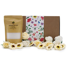 Load image into Gallery viewer,  Luxury spa box set for pampering with soap flowers and salts