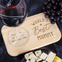 Load image into Gallery viewer,  Unique wooden gift coaster tray for him or her