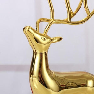 Deer Candle Holders-Silver-Gold Reindeer Candle Holders Gifts 