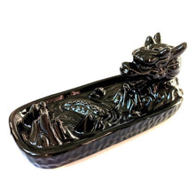 Load image into Gallery viewer, Aromatic smoke fountain incense holder with dragon statue