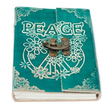 Load image into Gallery viewer, Green leather writing diary gift for men and women
