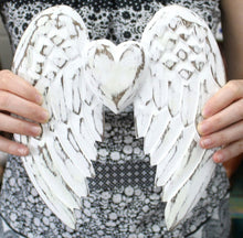 Load image into Gallery viewer, Angel wings wooden ornament handmade wall decoration