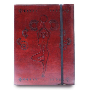  Handcrafted leather writing notebook with strap closure