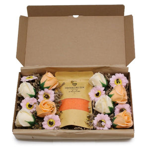 Relaxing spa bath gift box with Wild Hare salts and florals