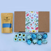 Load image into Gallery viewer, Beautiful spa box gift with rose soap flowers and salts
