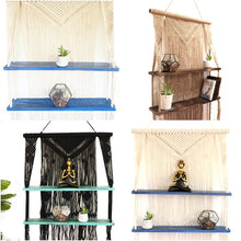 Load image into Gallery viewer, macrame shelves-macrame shelves diy-macrame shelves tutorial-how to make macrame shelves-diy macrame shelves-macrame shelves for plants