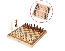 Load image into Gallery viewer, Travel chess set folding magnetic wooden board portable game gift