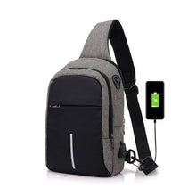 Load image into Gallery viewer, Stylish men’s crossbody chest bag with USB interface