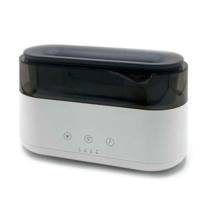 Modern flame diffuser with essential oil and humidifying mist