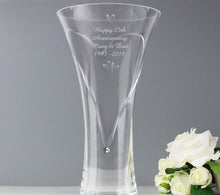 Load image into Gallery viewer, Swarovski heart vase personalised gift for her