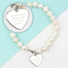 Load image into Gallery viewer, Freshwater pearl jewellery bracelet with custom personalisation