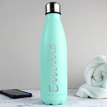 Load image into Gallery viewer, Custom engraved metal water bottle for gym or office