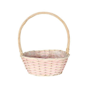 Rustic wicker basket Handmade wicker trug filled with gifts and flowers