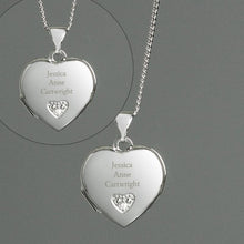 Load image into Gallery viewer, personalised locket-heart locket necklace-locket necklace with picture-gold locket