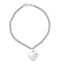 Load image into Gallery viewer, personalised-sterling-silver-and-9ct-gold-heart-bracelet-gift-for-her-gold-bracelet-personalised-bracelets-silver-bracelet-bracelet