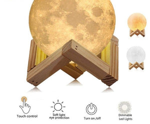 Rechargeable 3D Printing Moon Lamp ¦ USB Rechargeable Night Noon Light
